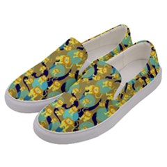 Cute Lions Pattern Men s Canvas Slip Ons by bloomingvinedesign
