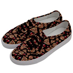 Pizza Pattern Men s Classic Low Top Sneakers by bloomingvinedesign