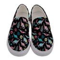 dinosaurs pattern Women s Canvas Slip Ons View1