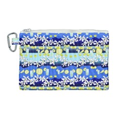 Lemonade Pattern Canvas Cosmetic Bag (large) by bloomingvinedesign