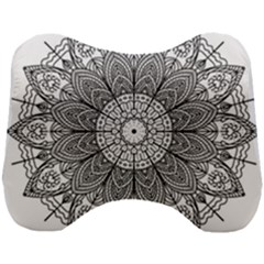 Mandala Meditation Zen Flower Yoga Head Support Cushion by Wegoenart