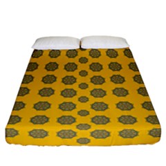 Sensational Stars On Incredible Yellow Fitted Sheet (california King Size) by pepitasart