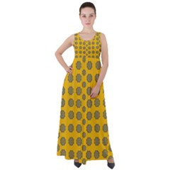 Sensational Stars On Incredible Yellow Empire Waist Velour Maxi Dress by pepitasart
