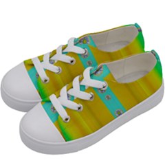 Colors And Flowers Kids  Low Top Canvas Sneakers by pepitasart