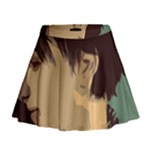 Punk Face Mini Flare Skirt
