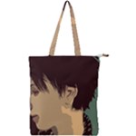 Punk Face Double Zip Up Tote Bag