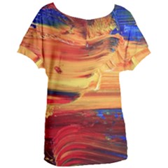 Rainbow Waves Women s Oversized Tee by WILLBIRDWELL