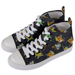 Electric Love  Women s Mid-top Canvas Sneakers