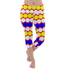 Dots 2 Colours Lightweight Velour Capri Yoga Leggings by impacteesstreetwearsix