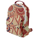 Pop Art Paisley Flowers Ornaments Multicolored 4 Background Solid Dark Red Flap Pocket Backpack (Small)