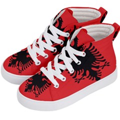 Albania Flag Kids  Hi-top Skate Sneakers by FlagGallery