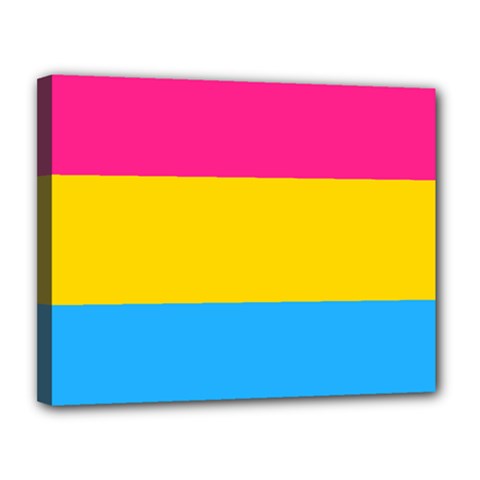 Pansexual Pride Flag Canvas 14  X 11  (stretched) by lgbtnation