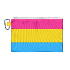 Pansexual Pride Flag Canvas Cosmetic Bag (large) by lgbtnation