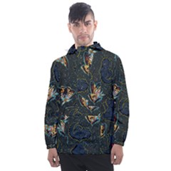 King And Queen  Men s Front Pocket Pullover Windbreaker by Mezalola