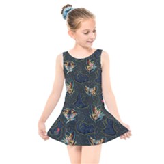 King And Queen  Kids  Skater Dress Swimsuit by Mezalola