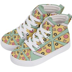 Pizza Slice Food Italian Kids  Hi-top Skate Sneakers by Pakrebo