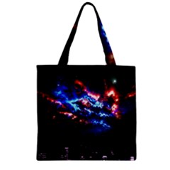 Science Fiction Sci Fi Forward Zipper Grocery Tote Bag by Pakrebo