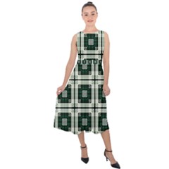 Pattern Design Texture Fashion Midi Tie-back Chiffon Dress by Pakrebo