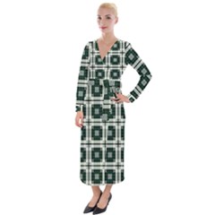 Pattern Design Texture Fashion Velvet Maxi Wrap Dress by Pakrebo