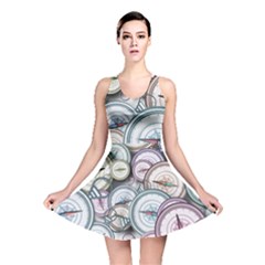 Compass Direction North South East Reversible Skater Dress by Pakrebo
