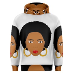 African American Woman With ?urly Hair Men s Overhead Hoodie by bumblebamboo
