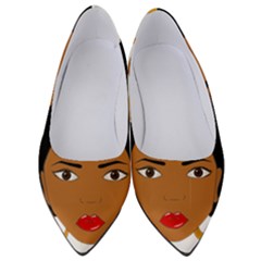 African American Woman With ?urly Hair Women s Low Heels by bumblebamboo