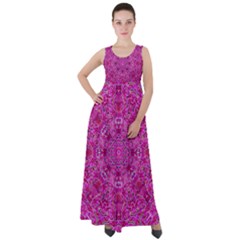 Flowering And Blooming To Bring Happiness Empire Waist Velour Maxi Dress by pepitasart