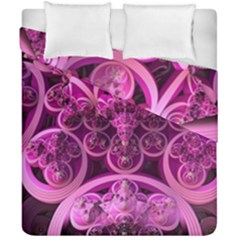 Fractal Math Geometry Visualization Pink Duvet Cover Double Side (california King Size) by Pakrebo