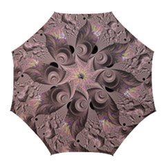 Fractal Tender Rose Cream Golf Umbrellas by Pakrebo