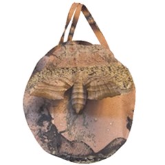 Night Moth Giant Round Zipper Tote by Riverwoman