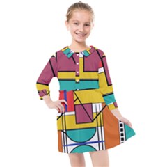 Design 10 Kids  Quarter Sleeve Shirt Dress by TajahOlsonDesigns