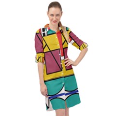 Design 10 Long Sleeve Mini Shirt Dress by TajahOlsonDesigns