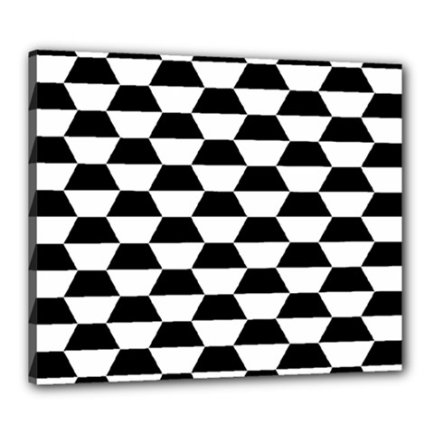 Hexagons Pattern Tessellation Canvas 24  X 20  (stretched)