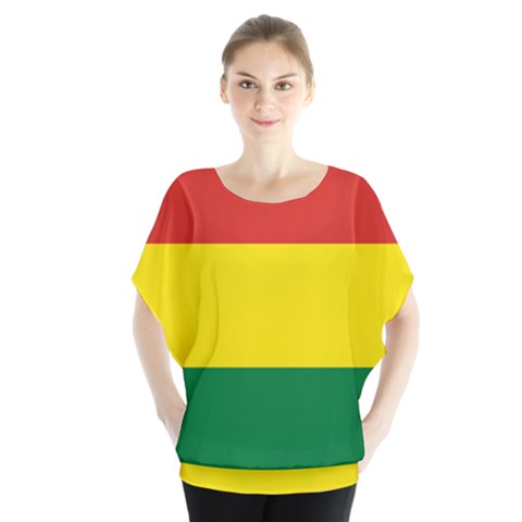 Bolivia Flag Batwing Chiffon Blouse by FlagGallery