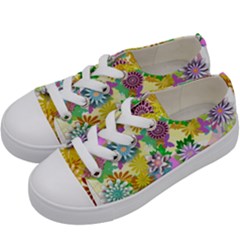 Illustration Pattern Abstract Kids  Low Top Canvas Sneakers by Pakrebo