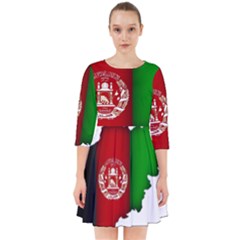 Afganistan Flag Map Smock Dress by abbeyz71