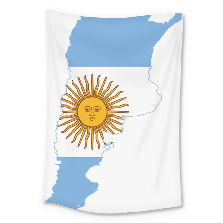 Flag Map of Argentina & Islas Malvinas Large Tapestry