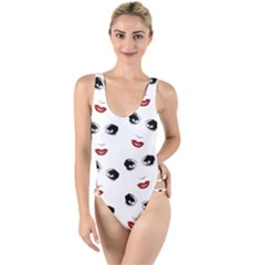 Bianca Del Rio Pattern High Leg Strappy Swimsuit by Valentinaart