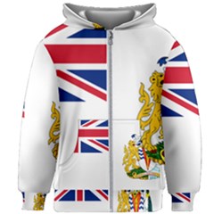 Flag Of The British Antarctic Territory Kids  Zipper Hoodie Without Drawstring by abbeyz71