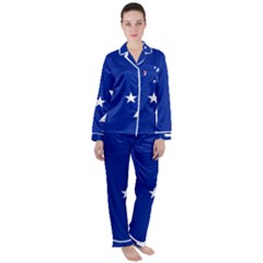 Flag Of The French Southern And Antarctic Lands Satin Long Sleeve Pyjamas Set by abbeyz71