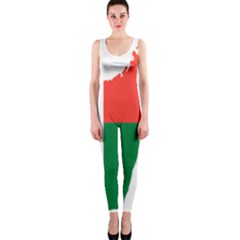 Madagascar Flag Map Geography One Piece Catsuit by Sapixe