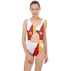 Cameroon Flag Map Geography Center Cut Out Swimsuit