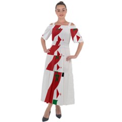 Western Sahara Flag Map Geography Shoulder Straps Boho Maxi Dress 