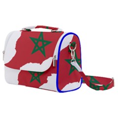 Morocco Flag Map Geography Outline Satchel Shoulder Bag by Sapixe