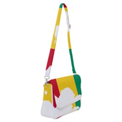 Guinea Flag Map Geography Outline Shoulder Bag With Back Zipper