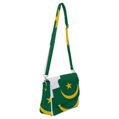 Mauritania Flag Map Geography Shoulder Bag With Back Zipper by Sapixe