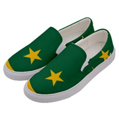 Mauritania Flag Map Geography Men s Canvas Slip Ons by Sapixe