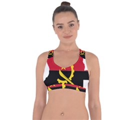 Angola Flag Map Geography Outline Cross String Back Sports Bra by Sapixe