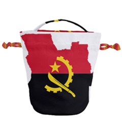 Angola Flag Map Geography Outline Drawstring Bucket Bag by Sapixe