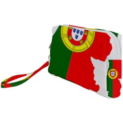 Portugal Flag Borders Cartography Wristlet Pouch Bag (small)